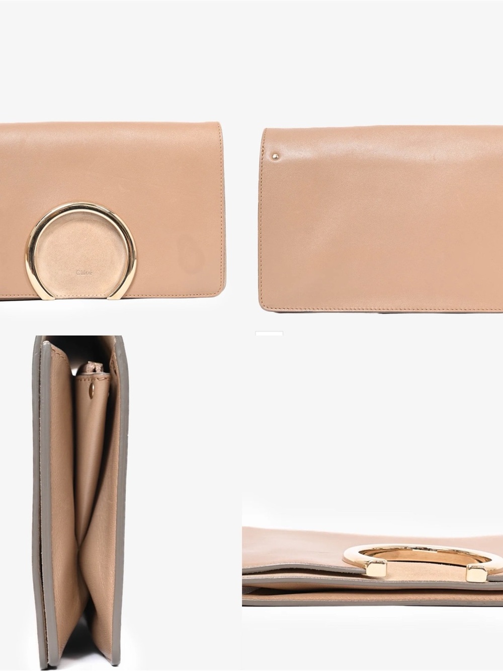 Chloe Leather & Suede Clutch